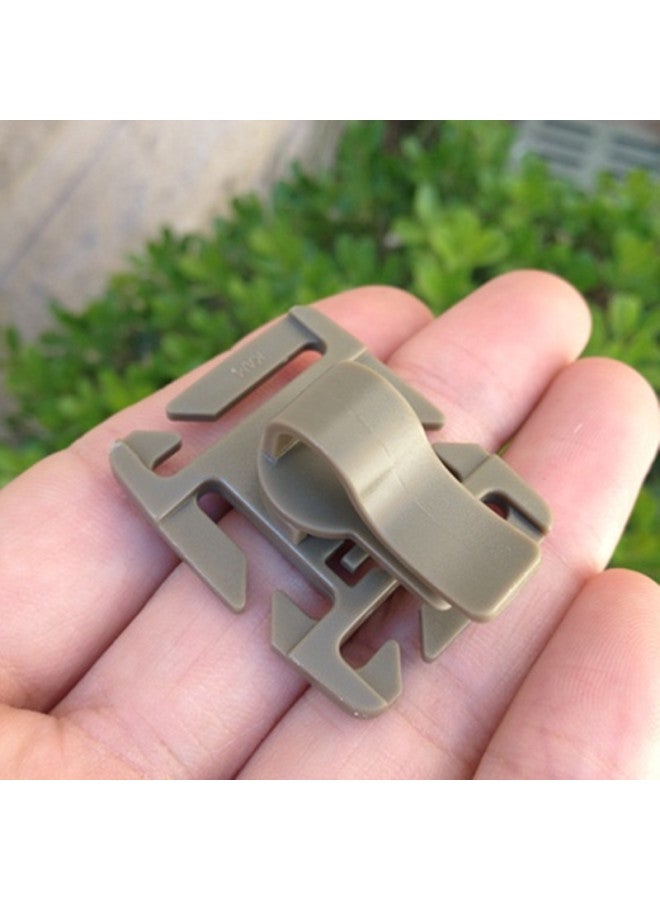 Water Bag Clip Angle Adjustable Universal Water Bag Tube Water Pipe Clip With MOLLE Webbing Safety Buckle-Series:Khaki  - Image 1