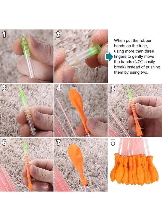 DH 1000 pcs Water Balloons Refill Kit for Water Sports Water Fight + 3 Refill Tools - Image 5