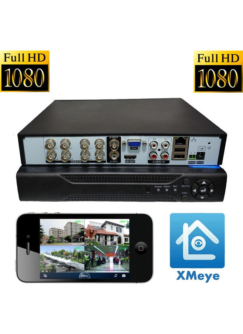 Picam - Ahd 8 Channel DVR Security Camera Recorder Xmeye Software Full HD 1080 - Image 1