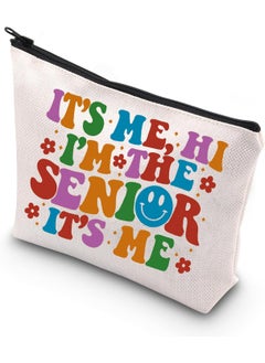 WCGXKO WCGXKO Senior Class Of 2024 Gift It's Me Hi I'm The Senior It's Me Zipper Pouch Makeup Bag (THE SENIOR) 
