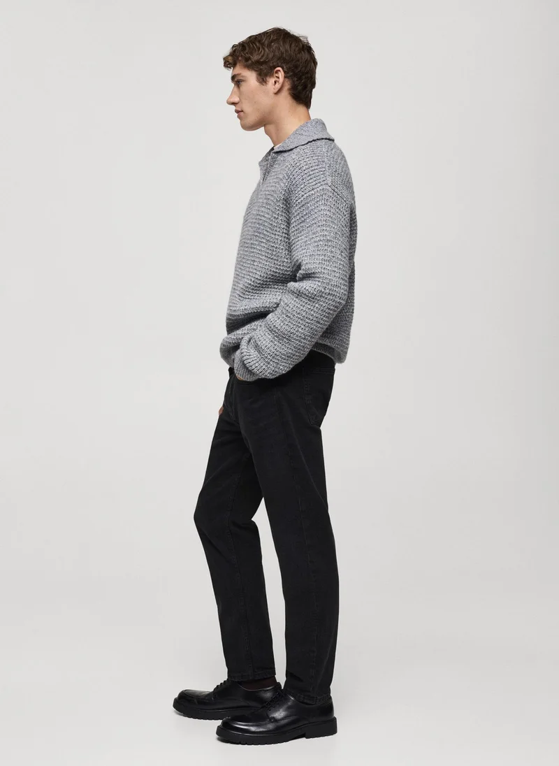 Mango Man Ben Stright Fit Rinse Wash Jeans