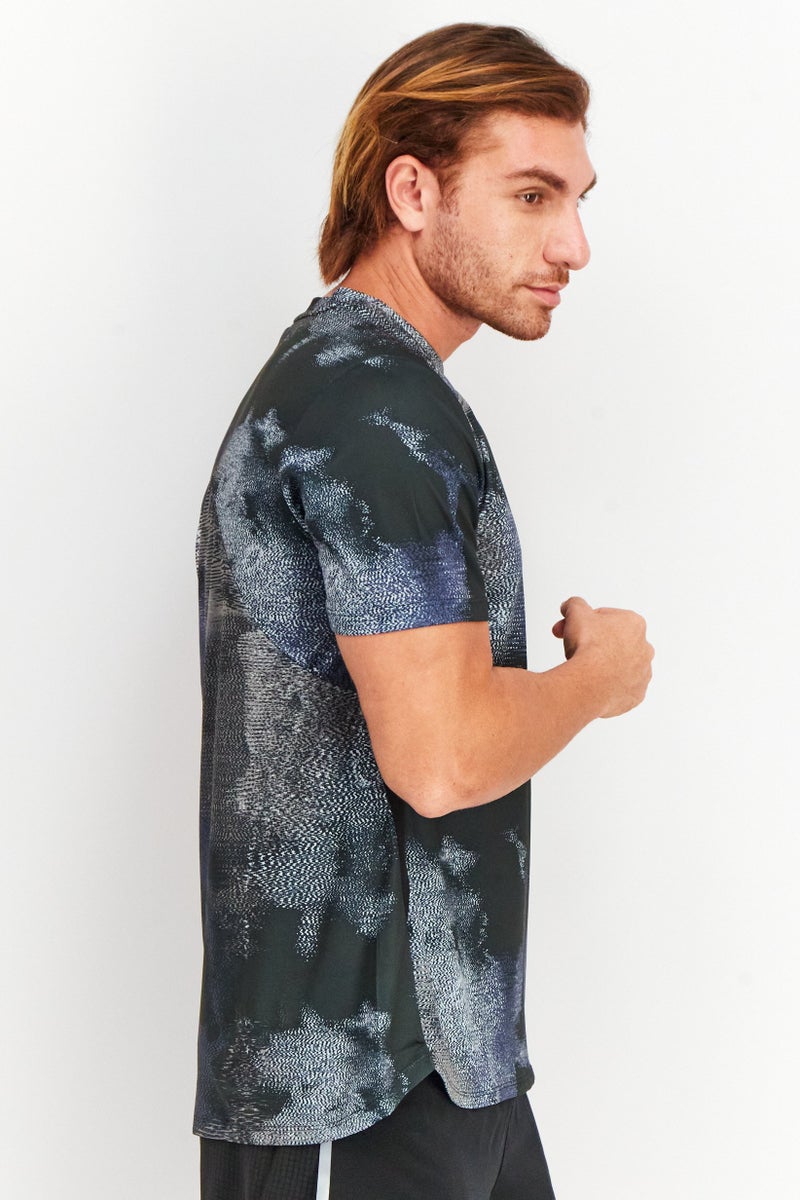 Adidas Men Sportswear Fit Short Sleeve Training T-Shirt, Multicolor - Image 4