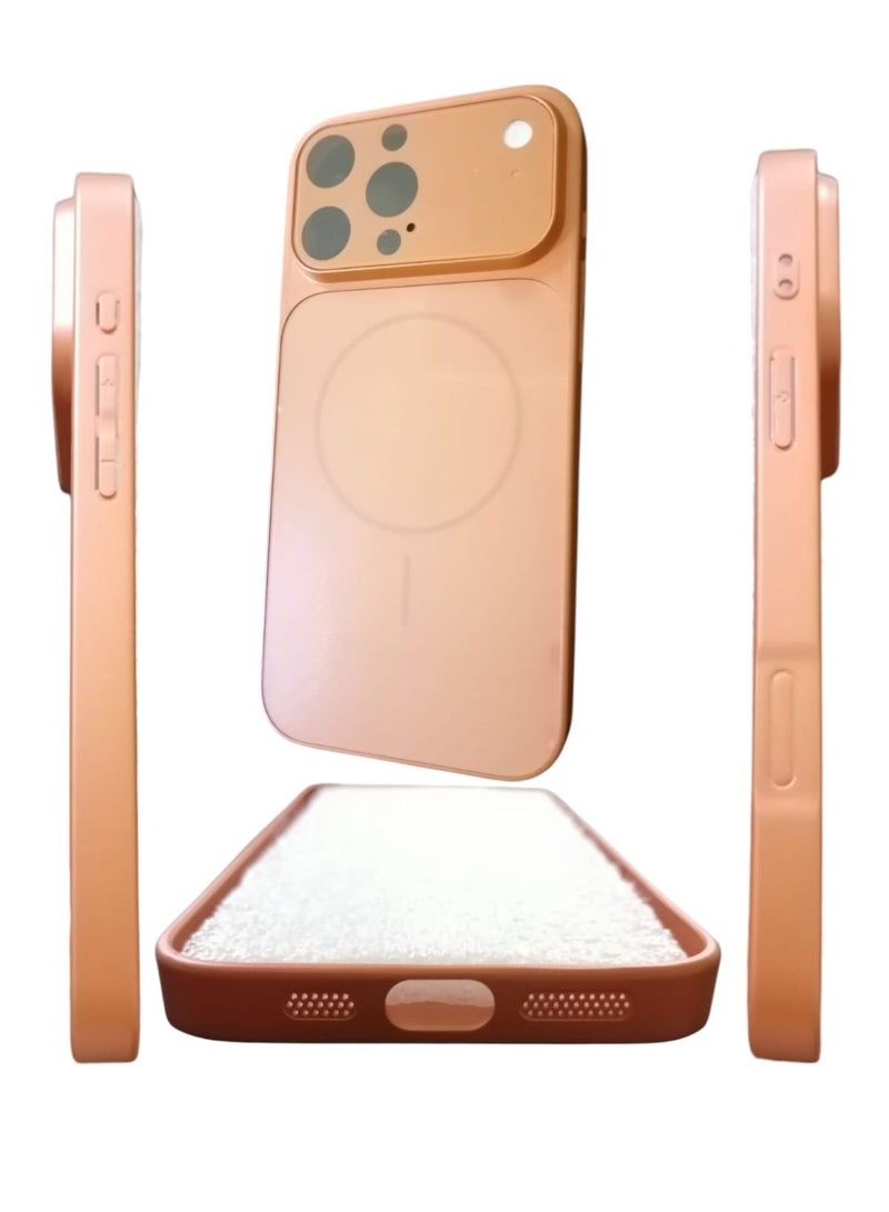 Unipha iPhone 16 Pro Max Protective Case, Matte Glass Lens Protection, Shockproof, Magnetic, with AG Glass Crystal Texture and Supports Wireless Charging - Image 2