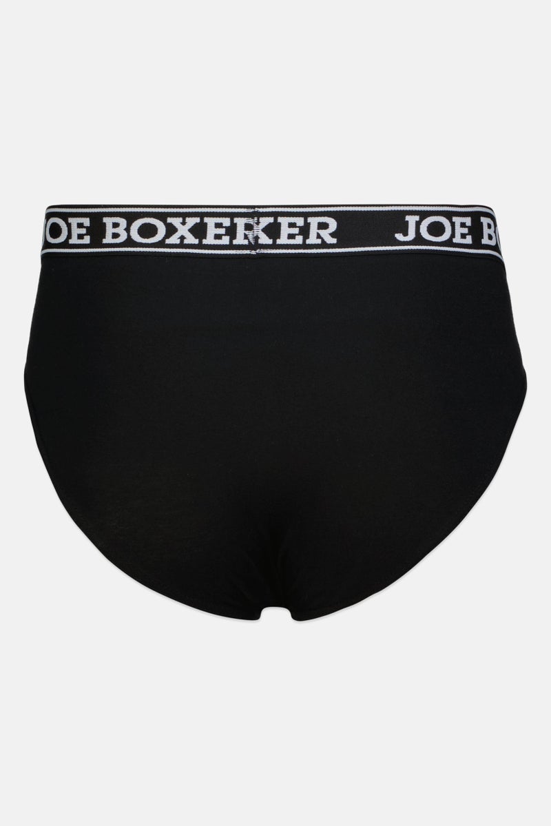 Joe Boxer Men 3 Piece Brand Logo Underwear Briefs, Multicolor - Image 3