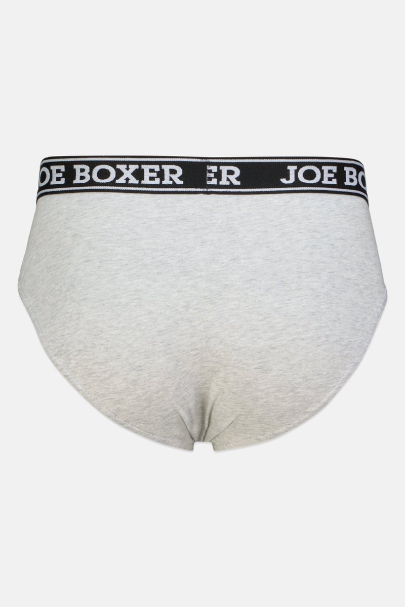 Joe Boxer Men 3 Piece Brand Logo Underwear Briefs, Multicolor - Image 2