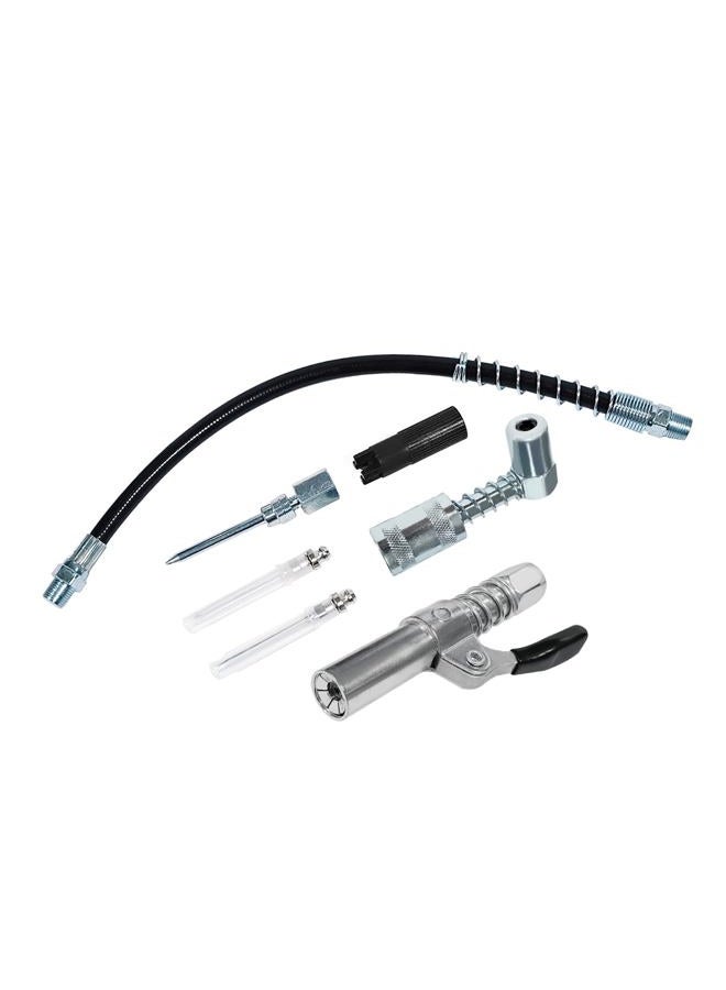 Lskioer Grease Gun Accessory Kit, Grease Needle Dispenser+2pcs Grease Needle Nozzles+90 Degree Grease Coupler Adapter with Sleeves+Grease Gun Coupler+12" Grease Gun Hose+Zerk Fitting Cleaner - Image 3