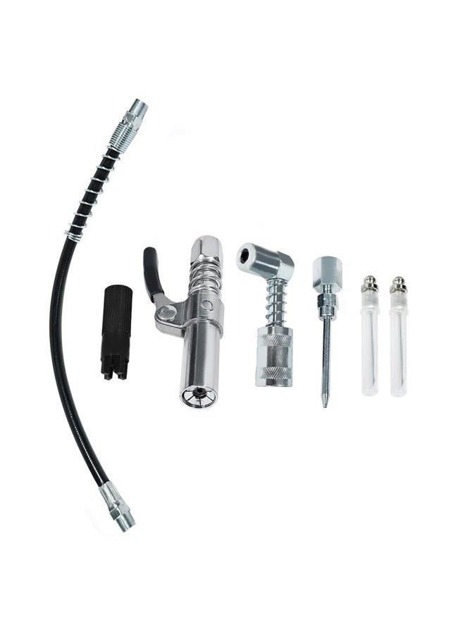 Lskioer Grease Gun Accessory Kit, Grease Needle Dispenser+2pcs Grease Needle Nozzles+90 Degree Grease Coupler Adapter with Sleeves+Grease Gun Coupler+12" Grease Gun Hose+Zerk Fitting Cleaner - Image 1
