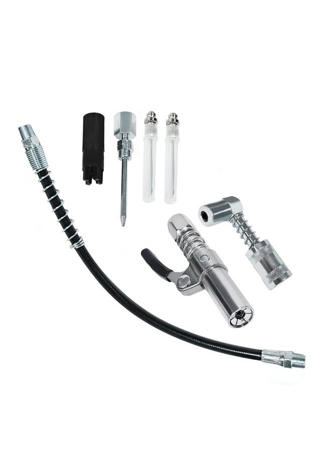 Lskioer Grease Gun Accessory Kit, Grease Needle Dispenser+2pcs Grease Needle Nozzles+90 Degree Grease Coupler Adapter with Sleeves+Grease Gun Coupler+12" Grease Gun Hose+Zerk Fitting Cleaner - Image 5