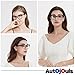 Autojouls 3Pack Reading Glasses for WomenOprah Style Frame Spring Hinge Clear Lens Readers Glasses Black BlackPink Transparent 175 x - Image 4