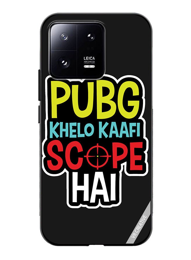 VR CREATIVE Protective Case Cover For Xiaomi 13 Pubg Khelo Kaafi Scope Hai Design Multicolour - Image 1