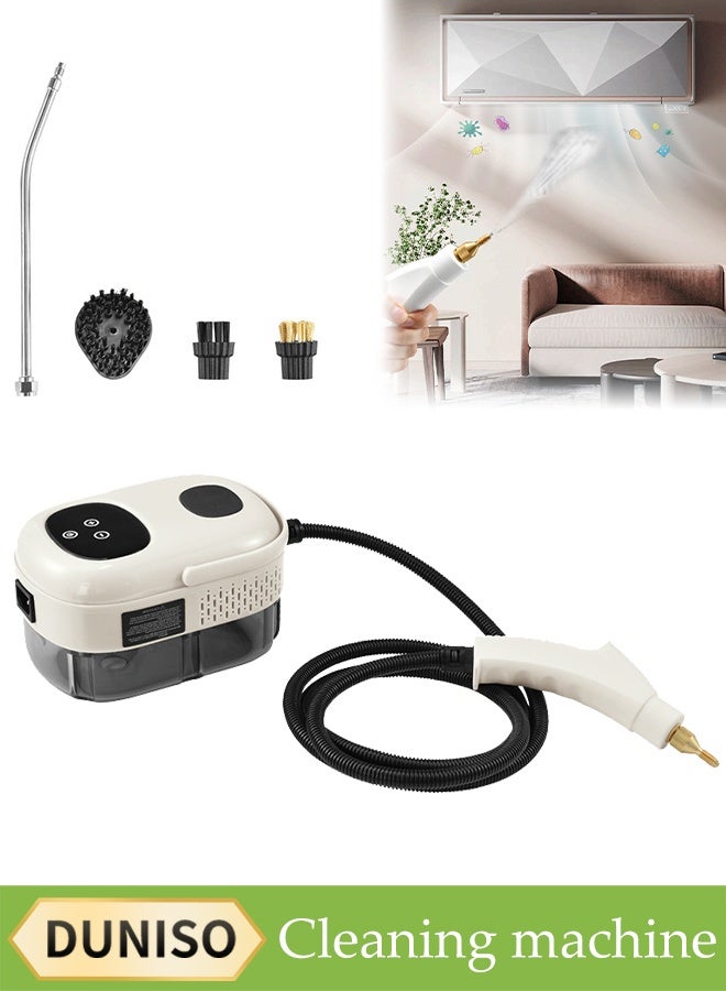 DUNISO Portable Handheld Steam Cleaner, Multifunctional High-Temperature Pressurized Steam Cleaner，With Brush Head, Six Gears Can Be Adjusted，Anti Dry Burning Protection, Suitable For Kitchen, Air Conditioning, Refrigerator, Bathroom, Furniture - Image 1