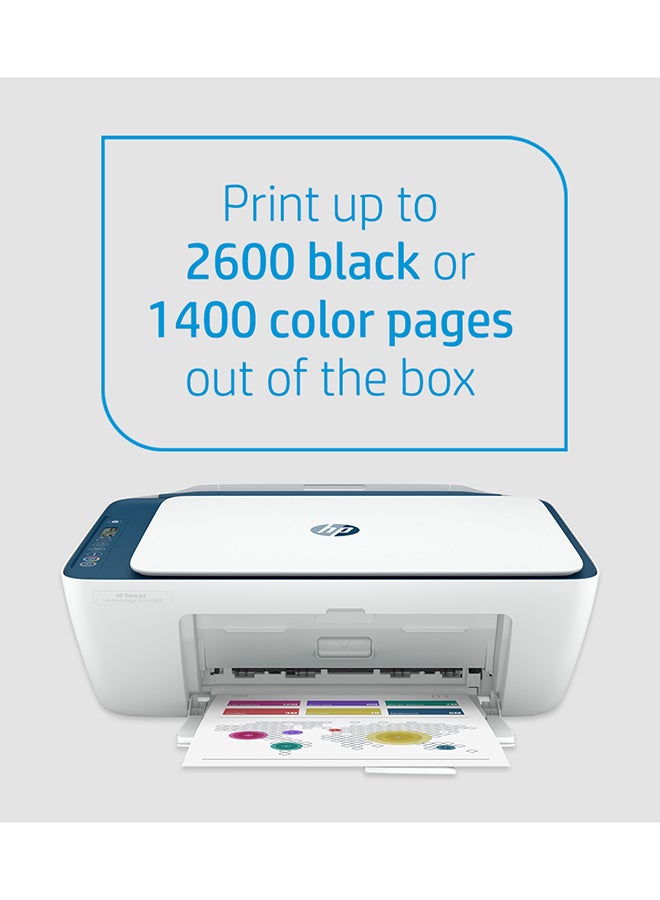 HP طابعة ديسك جيت إنك أدفانتدج ألترا 4828 الكل في واحد لاسلكية، طباعة، مسح ضوئي، نسخ، تطبع حتى 2600 صفحة باللون الأسود أو 1400 صفحة ملونة، أبيض/أزرق [25R76A] أزرق كحلي-أبيض - Image 2