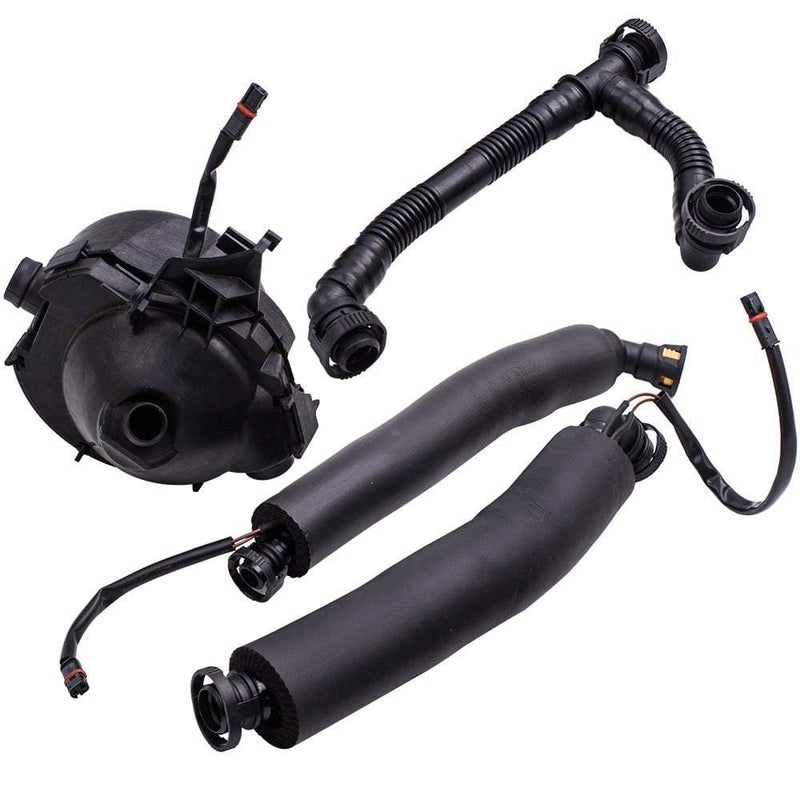 Ensun Crankcase Vent Valve Oil Separator with Breather Hose Kit Set Compatible with N52 E90 E91 E60 E61 E85 E86 - Image 2