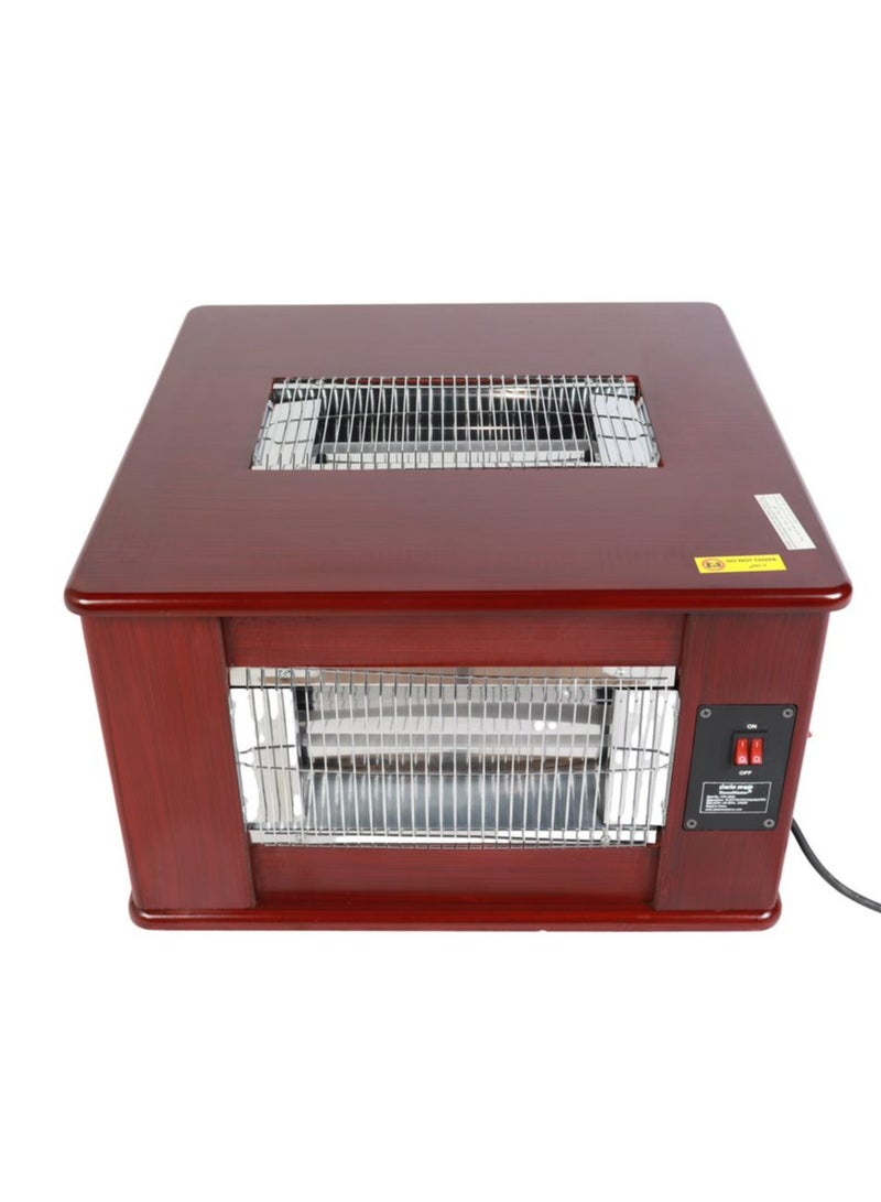 هوم ماستر دفاية كهربائية بعجلات بقوة 2400 واط، مدفأة كهربائية كبيرة مكونة من 4 شمعات جانبية مع مفاتيح تحكم بالحرارة مع خاصية الحماية من الحرارة الزائدة - Image 2