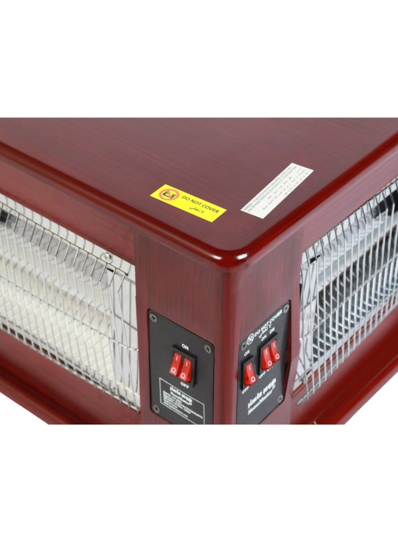 هوم ماستر دفاية كهربائية بعجلات بقوة 2400 واط، مدفأة كهربائية كبيرة مكونة من 4 شمعات جانبية مع مفاتيح تحكم بالحرارة مع خاصية الحماية من الحرارة الزائدة - Image 4