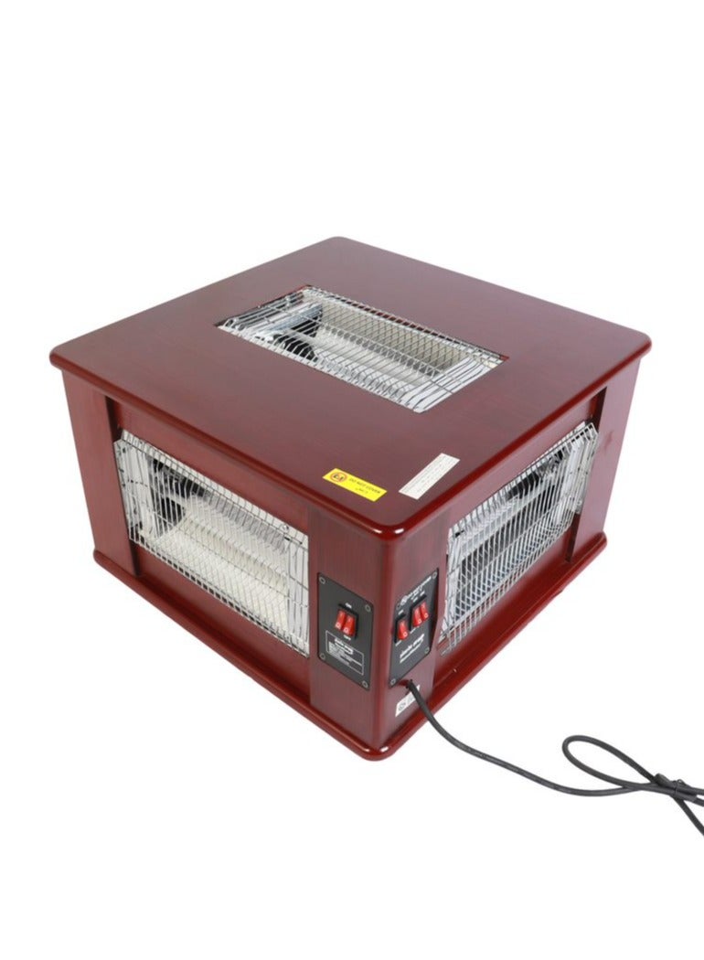 هوم ماستر دفاية كهربائية بعجلات بقوة 2400 واط، مدفأة كهربائية كبيرة مكونة من 4 شمعات جانبية مع مفاتيح تحكم بالحرارة مع خاصية الحماية من الحرارة الزائدة - Image 3