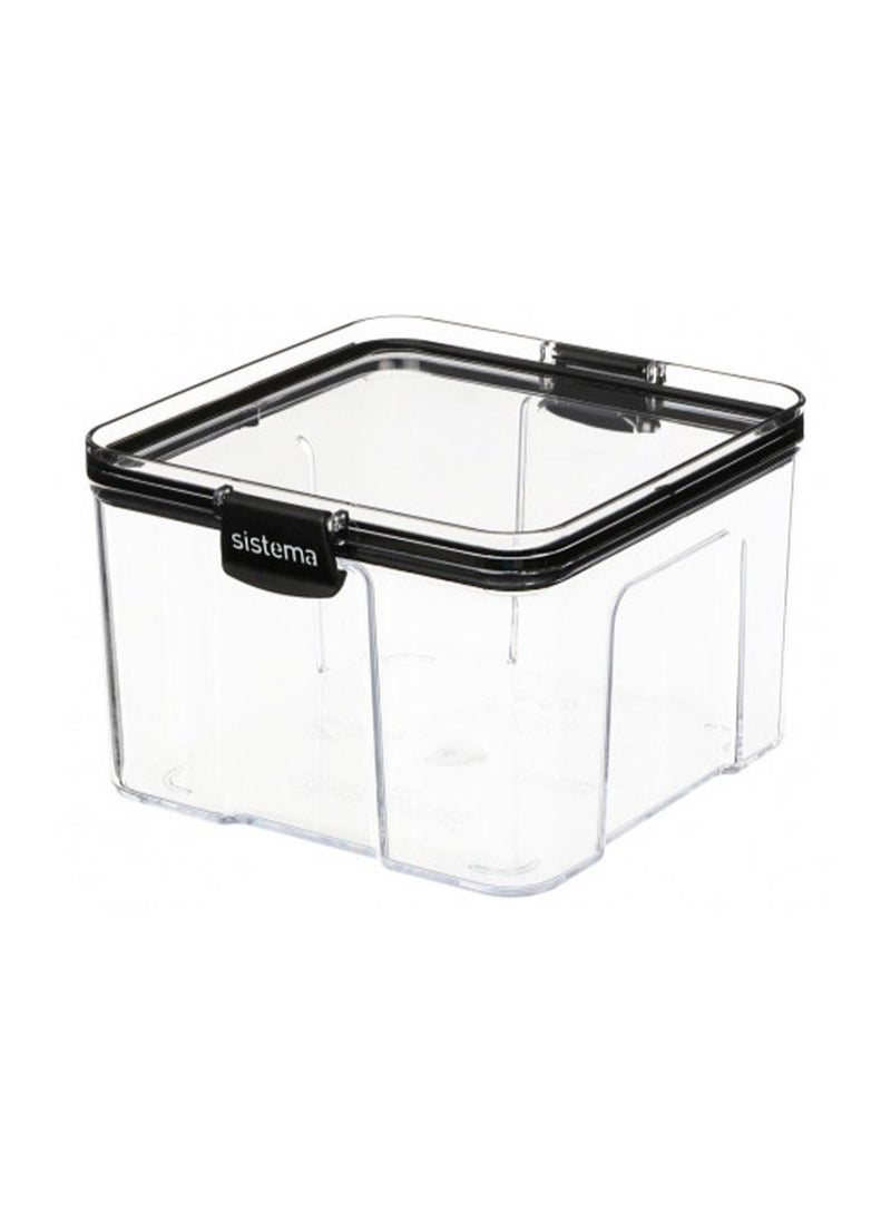 sistema Sistema Tritan Ultra Square 1.4L, stackable container, comes with clear finish, durable and shatter proof. Is dishwasher safe and BPA Free.  - Image 2