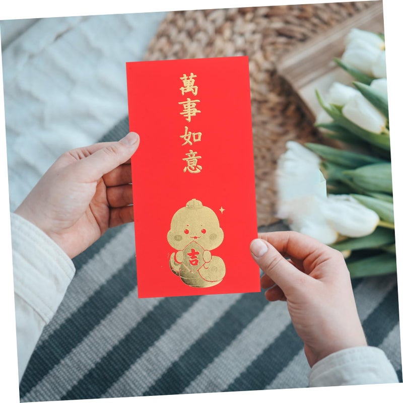30 Pieces Chinese Red Envelopes For Snake Year Money Packets Wedding Festivity - Image 5