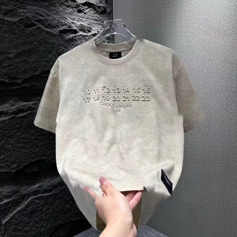 Summer Men'S Trendy Brand Steel Printed Digital Short-Sleeved T-Shirt Ins Cyber Trendy Youth Halo Crewneck Top Half-Sleeved T-Shirt - Image 5