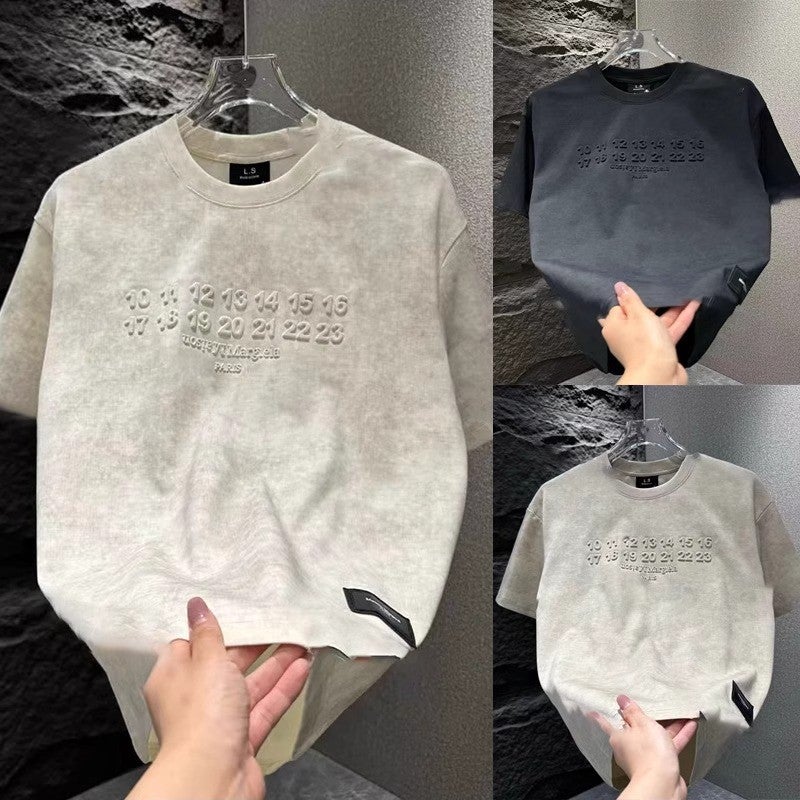 Summer Men'S Trendy Brand Steel Printed Digital Short-Sleeved T-Shirt Ins Cyber Trendy Youth Halo Crewneck Top Half-Sleeved T-Shirt - Image 2