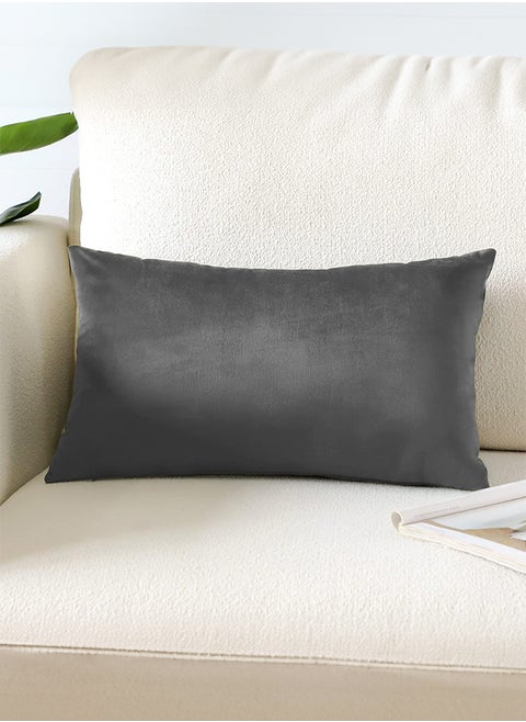 Rectangular Soft Velvet Decorative Cushion with Solid Design and Attractive Colors