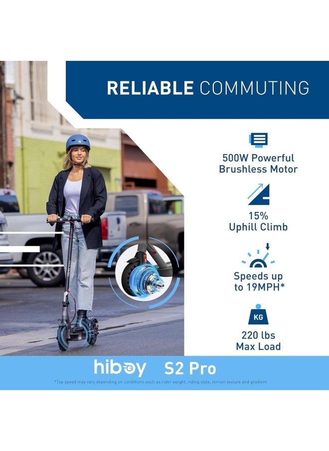 HIBOY - S2 Pro Electric Scooter for Adults, 30km/h Ride-ons Speed Folding E Scooter, 40km Travel Distance Range, Portable Commuting Electric Scooter - Image 1
