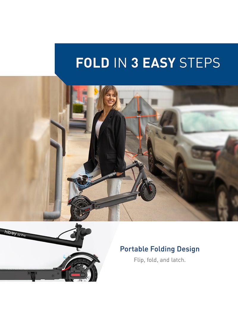 HIBOY S2 Pro folding electric scooter || Range 40 km || Top Speed 30 km/h || for adults || with double braking system & App  - Image 4