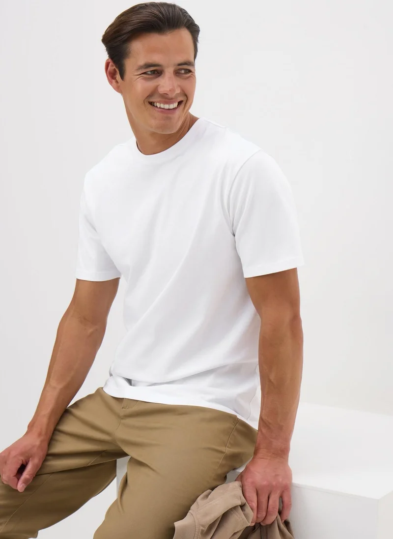 ماتلان White Essential Crew Neck T-Shirt