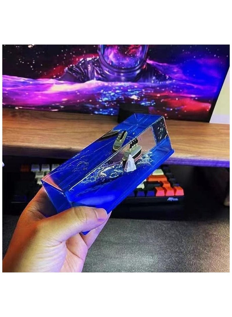 Cool Baby Style Titanic Cruise Ship Liquid Hourglass Drifting Bottle Ship Decoration Decompression Decoration Toy Gift  - Image 3