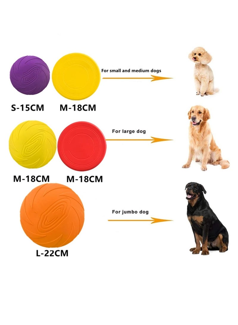Excefore Dog Flying Disc, 18CM Silicone Puppy Flyer Toy, Soft Dog Floating Saucer for Indestructible React Faster Training, Interactive Toys, Outdoor Sport Toys for Small Medium Dog Puppy(Orange） - Image 5