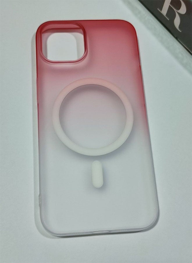 MagSafe Case for iPhone 13 / 14, Slim Semi-Transparent Case, Shockproof, Scratch and Fingerprint Resistant, Supports Magnetic Wireless Charging - Red - Image 4