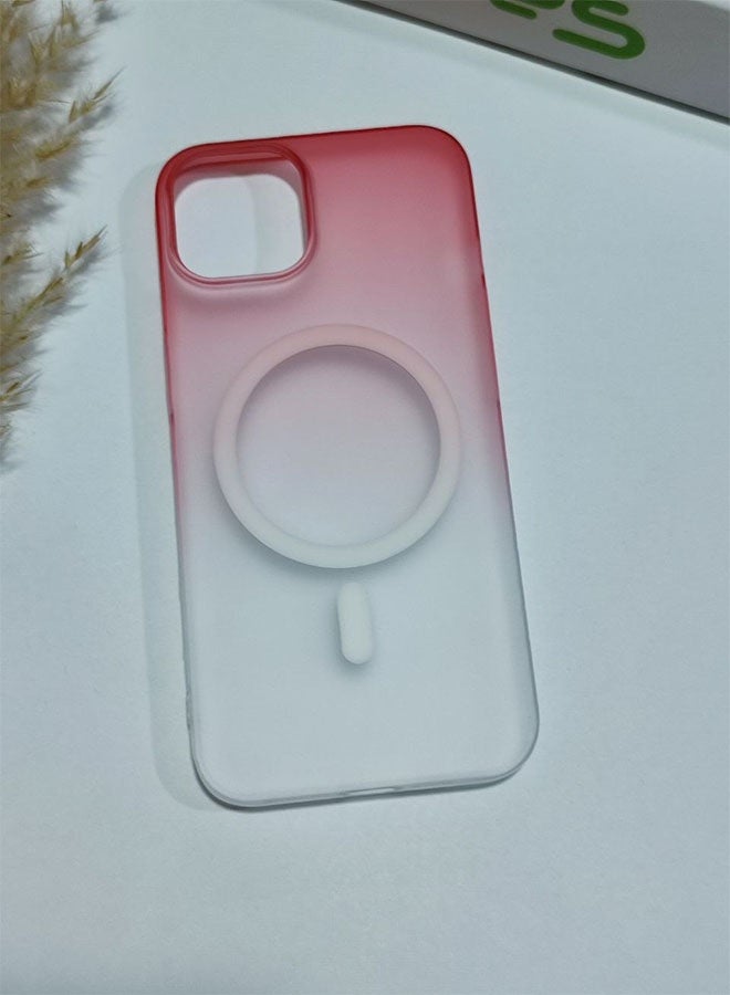 MagSafe Case for iPhone 13 / 14, Slim Semi-Transparent Case, Shockproof, Scratch and Fingerprint Resistant, Supports Magnetic Wireless Charging - Red - Image 5