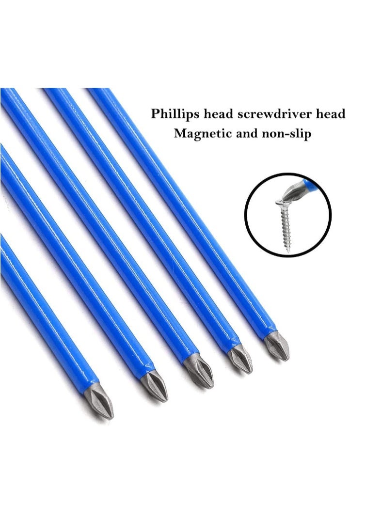 Yakumuz 10Pcs Magnetic PH2 Phillips Bits Set Yakumuz 3.5 inch Long Anti Slip #2 Bit (PH2 x 90MM) - Image 2