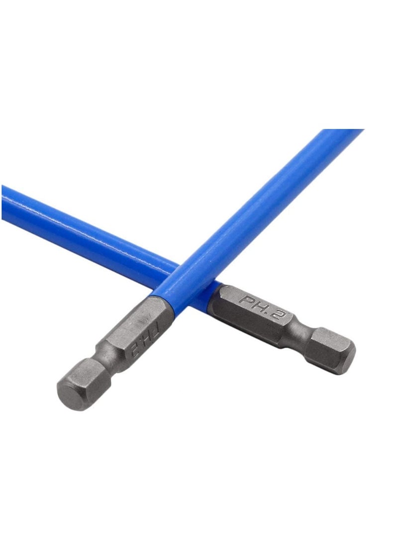 Yakumuz 10Pcs Magnetic PH2 Phillips Bits Set Yakumuz 3.5 inch Long Anti Slip #2 Bit (PH2 x 90MM) - Image 5