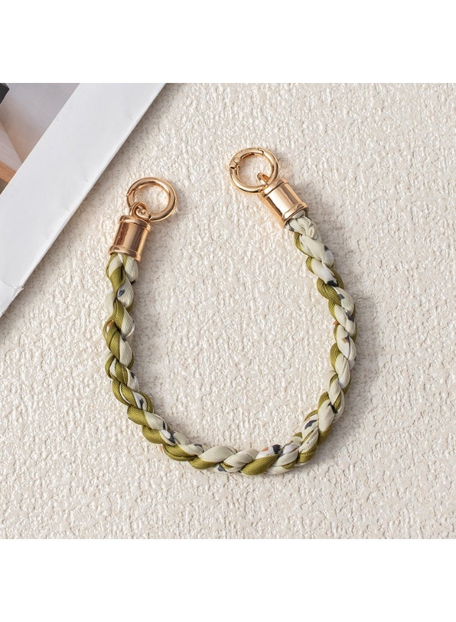 NIBEMINENT Beaded Phone Lanyard, Anti Lost Removable Wrist Strap, Chain Scarf Bracelet Pendant, Phone Keychain Lanyard,7/Green