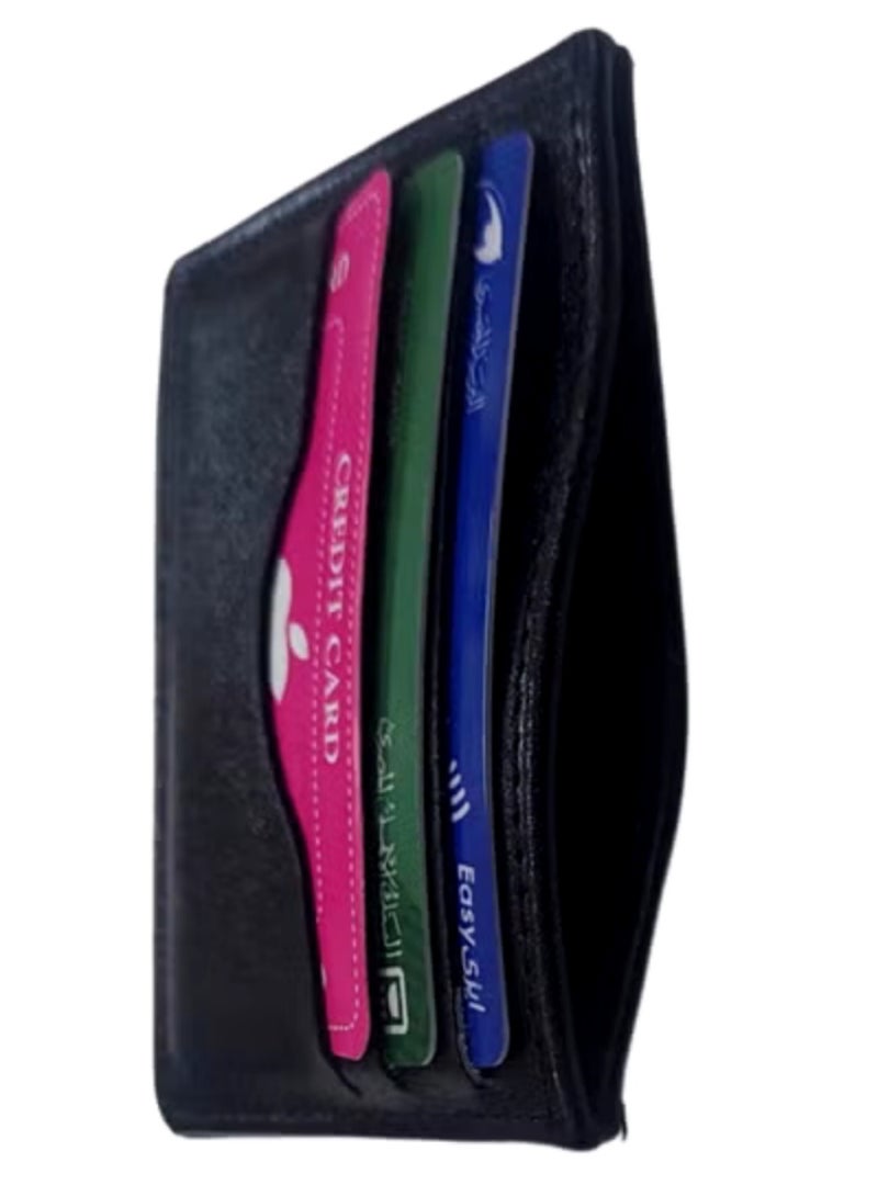 Natural Leather front and back cases card holder wallet - Image 3