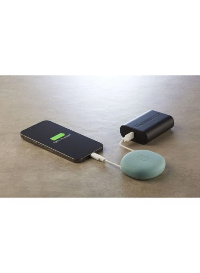 سيلولار لاين كابل Cellularline USB C إلى Lightning بطول 1 متر  ابيض مع حقيبة زرقاء كابل شحن ونقل بيانات عالي الجودة. - Image 3
