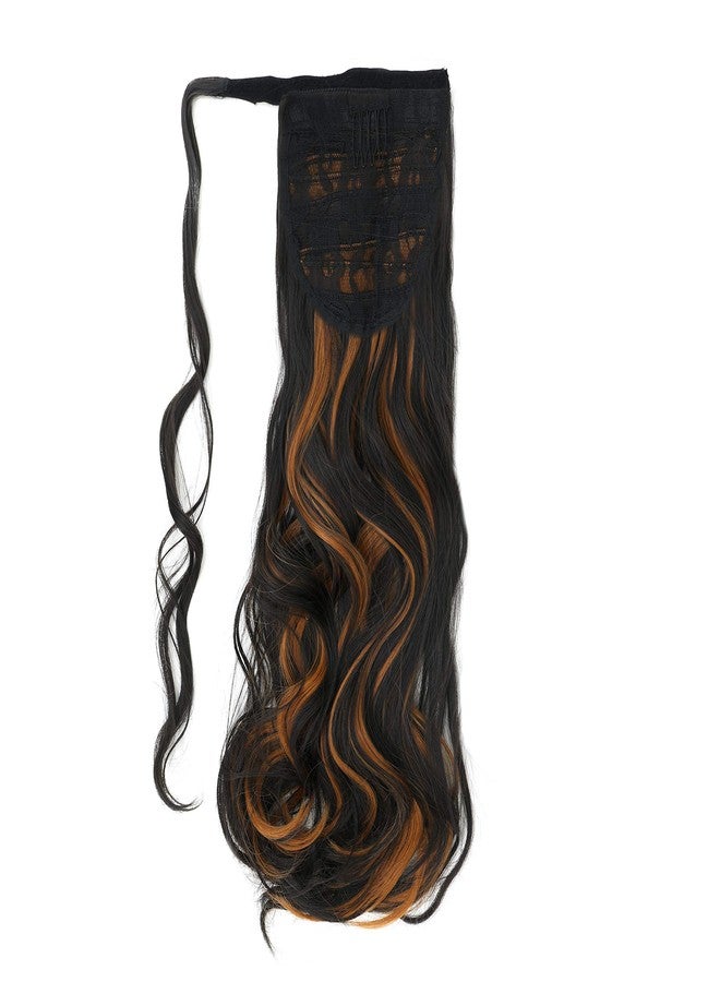 Rapidsflow® Curly Wrape Around Ponytail Hair Extensions (Women And Girls) (Golden Highlight) 160 gram pack of 1pc - Image 5