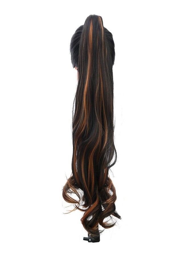 Rapidsflow® Curly Wrape Around Ponytail Hair Extensions (Women And Girls) (Golden Highlight) 160 gram pack of 1pc - Image 4
