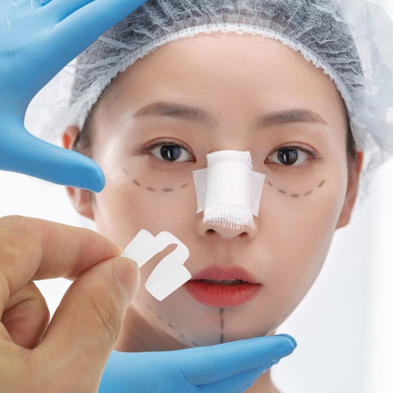 قطعتان من واقي الأنف لجراحات التجميل وتصحيح الحاجز الأنفي، قابل لإعادة الاستخدام، مثبتات فتحات الأنف القابلة للتنفس - Image 4