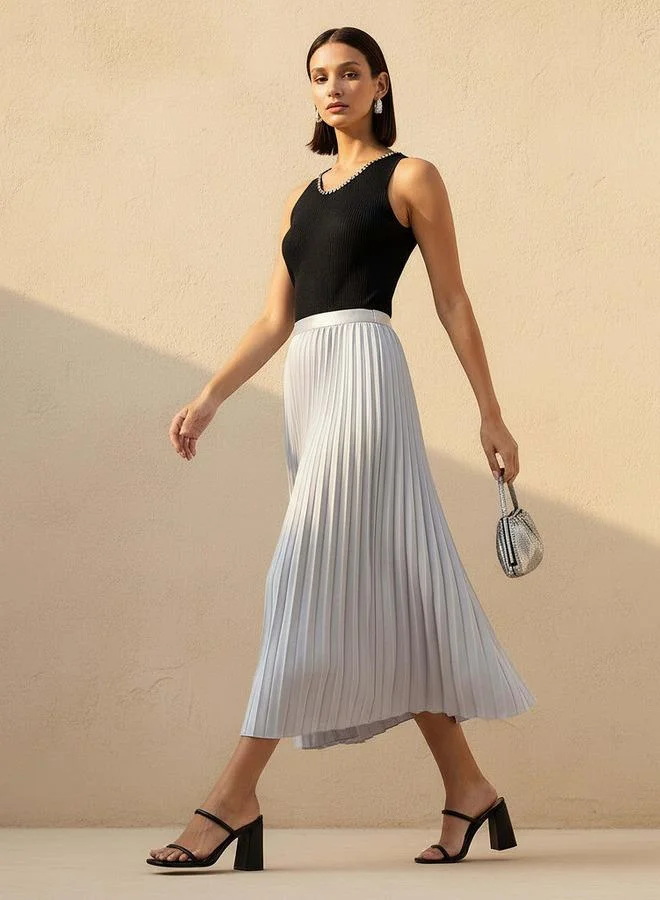 2Xtremz 2Xtremz Maxi Pleated Skirt with Elasticated Waist