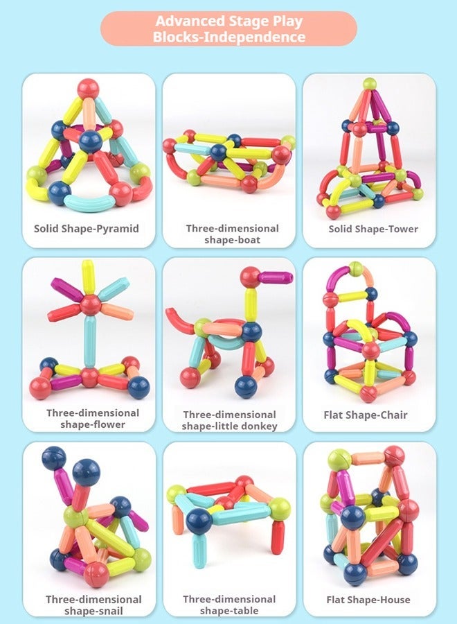 GOGA Magnetic Stick Magnetic Building Blocks for Kids: STEM Educational Learning Toys - Montessori Fun Indoor Preschool Activity Gifts for kids 3+ years - Image 4