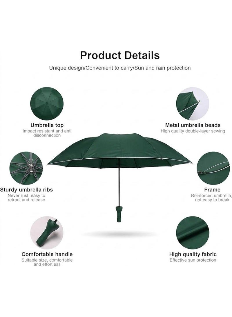 Compact Travel Umbrella with UV Protection and Rain Shield – Double Layer Foldable Automatic Open Windproof Lightweight Umbrella 98cm with Bottle-Shaped Storage Case for Daily Travel and Outdoor Use - Image 2