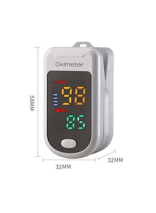 Oximeter مقياس التأكسج النبضي، جهاز محمول لمراقبة تشبع الأكسجين مع شاشة LED - جهاز مراقبة معدل ضربات القلب للرياضة والمنزل - Image 2