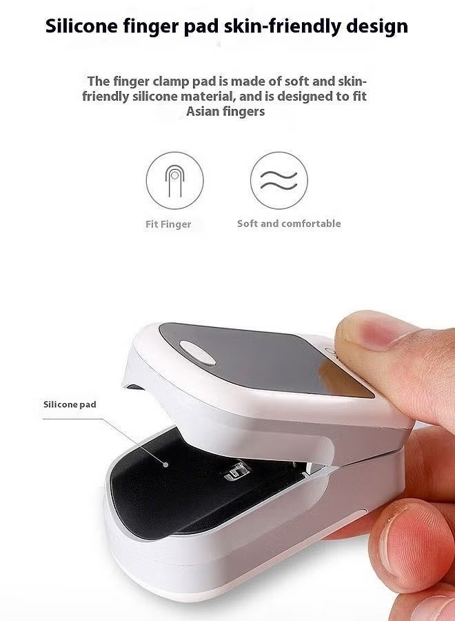 Oximeter مقياس التأكسج النبضي، جهاز محمول لمراقبة تشبع الأكسجين مع شاشة LED - جهاز مراقبة معدل ضربات القلب للرياضة والمنزل - Image 5