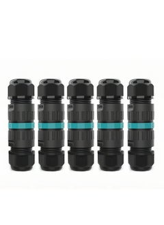 KASTWAVE IP68 Waterproof Junction Box M20 Outdoor Electrical Cable Connectors 2 Way 3 Pin for Quick Repair Extender Power Wire Cord Range 9~12mm (5 Pack)  - Image 1