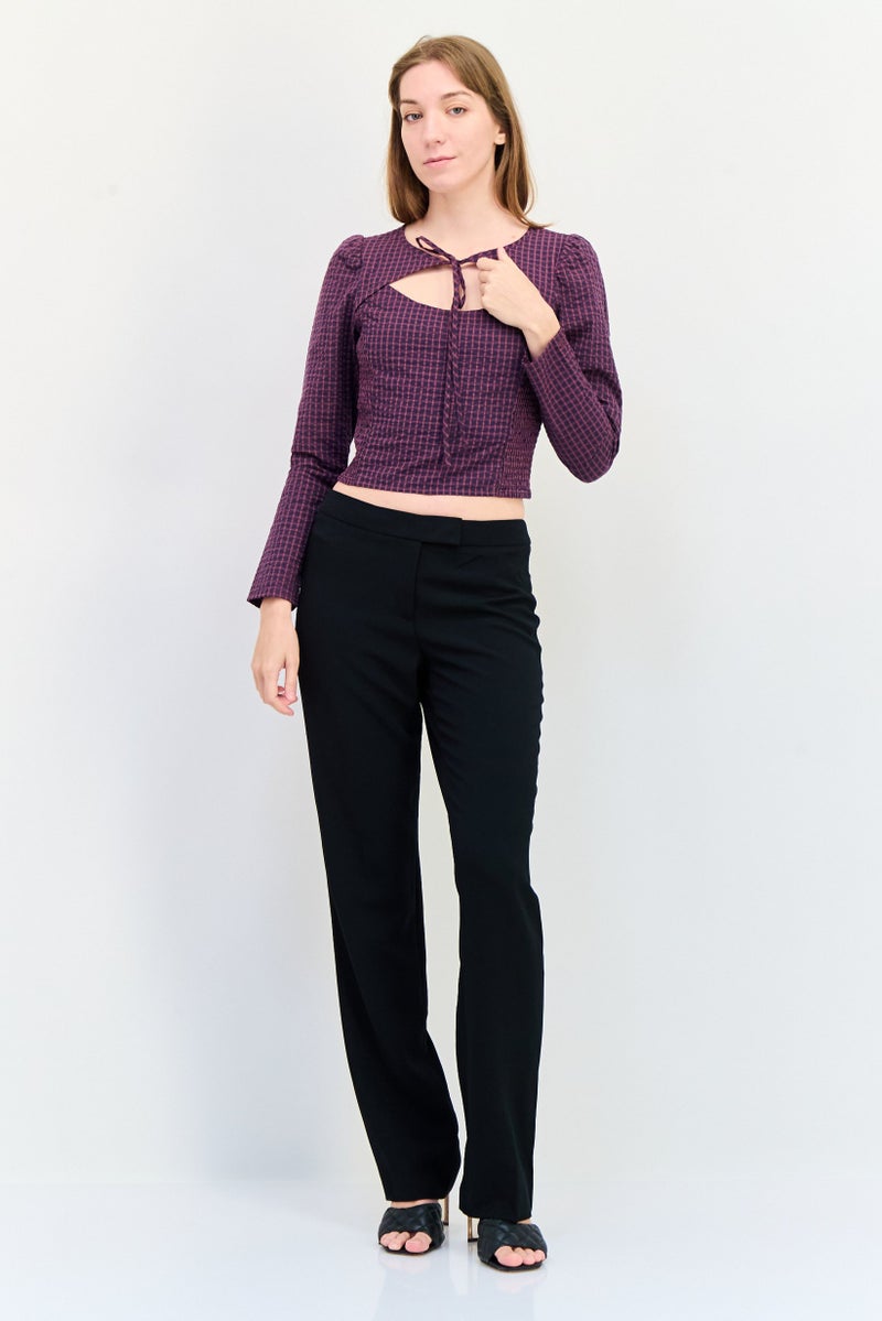 Levi's Women Tie Neck Textured Long Sleeves Blouse, Multicolor  - Image 2