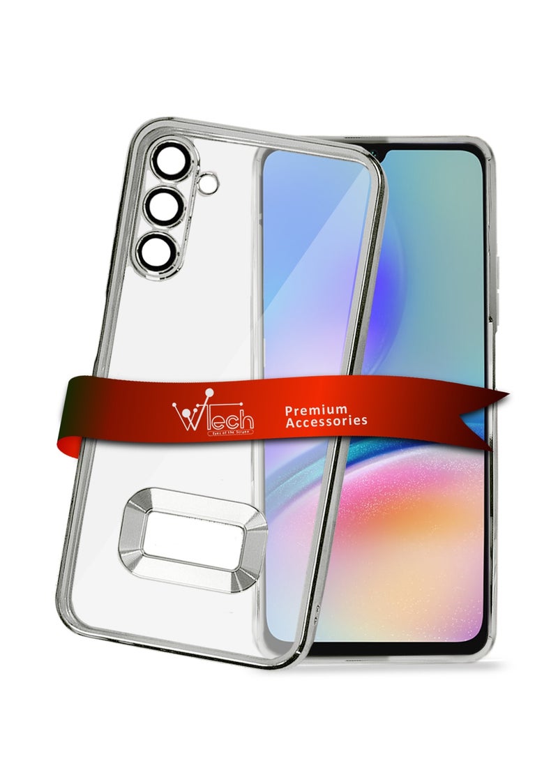 Wtech Samsung Galaxy A05s 4G 2023 Shockproof Luxury Plating Hybrid PC Case Cover - Silver - Image 1