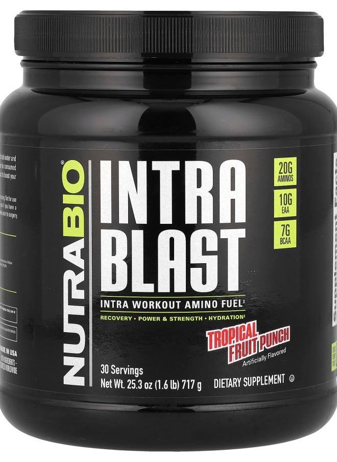 NutraBio Intra Blast Intra Workout Amino Fuel Tropical Fruit Punch 1.6 lb (717 g) 