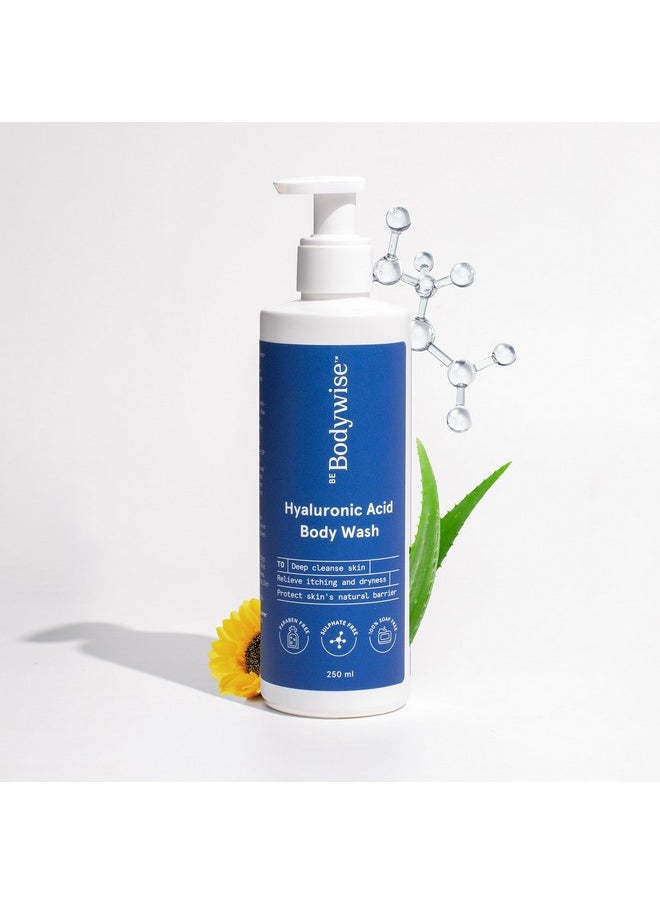 Be Bodywise Hyaluronic Acid Body Wash With Aloe Vera Extract | Deep Cleanses Skin & Provides Intense Hydration To Skin| Gentle And Suitable For All Skin Types | 250Ml  - Image 1
